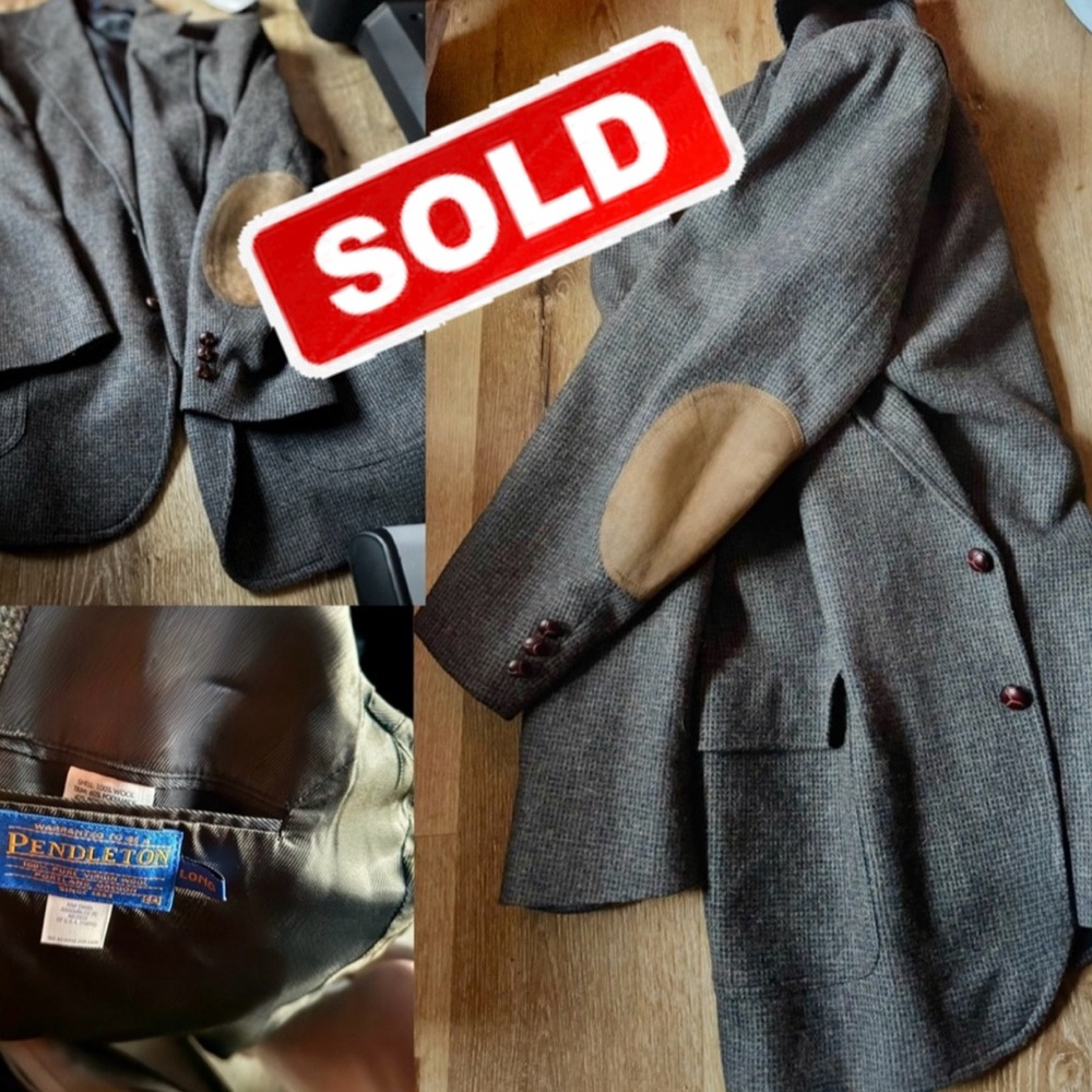 Pendleton Wool Jacket in Gray and Black LRG